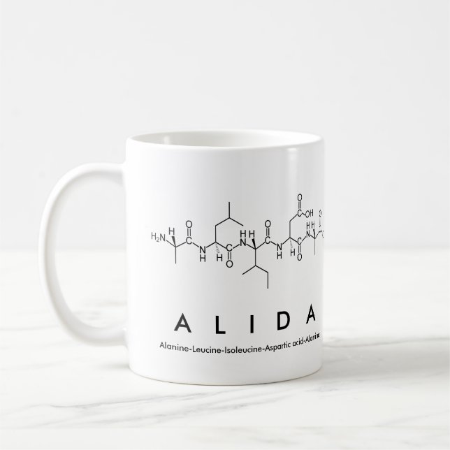 Alida peptide name mug (Left)