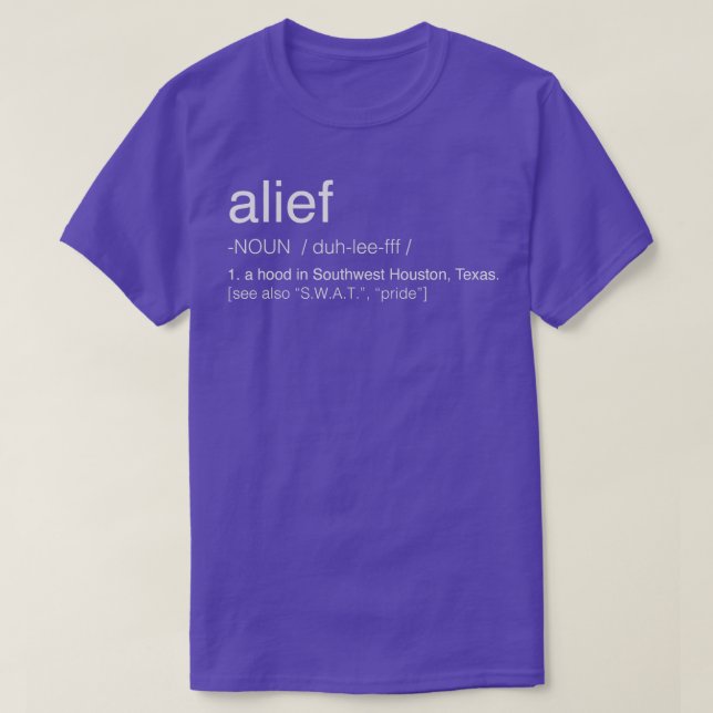 Alief   Dictionary Definition  S  T-Shirt (Design Front)
