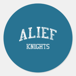 Alief high school hs houston tx vintage sports classic round sticker