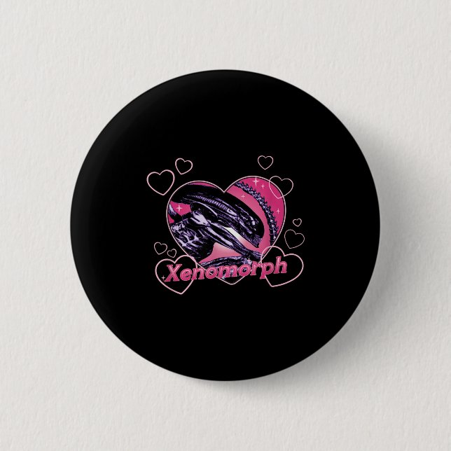 Alien 3 Valentine's Day Loving Xenomorph Heart Rtr 6 Cm Round Badge (Front)