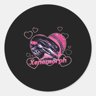 Alien 3 Valentine's Day Loving Xenomorph Heart Rtr Classic Round Sticker