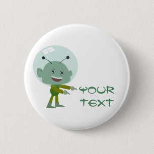 alien 6 cm round badge
