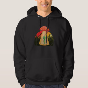 Alien Abducted UFO Mushroom Psychedelic Trippy Out Hoodie