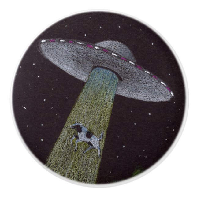 Alien Abduction Ceramic Knob (Front)