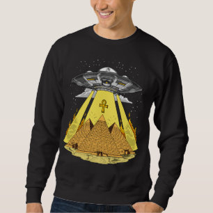 Alien Abduction Egyptian Pyramids Ancient UFO Sweatshirt