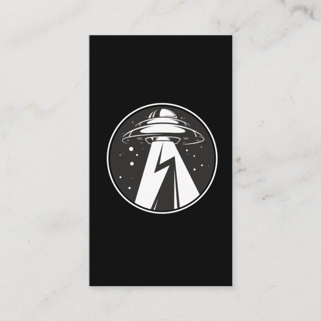Alien Abduction Extraterrestrial Spaceship Business Card (Front)