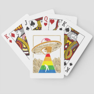 Alien Abduction Gay Pride Gaylien Lgbt Playing Cards