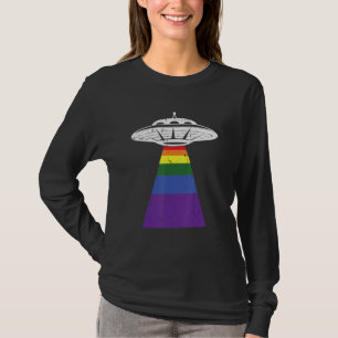 Alien Abduction Gay Pride Lgbt Q Gaylien Ufo Proud T-Shirt