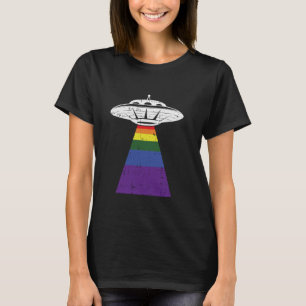 Alien Abduction Gay Pride LGBT-Q Gaylien UFO Proud T-Shirt