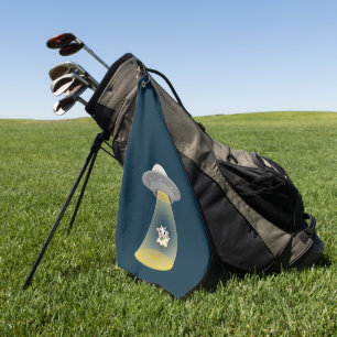 Alien Abduction Golf Towel