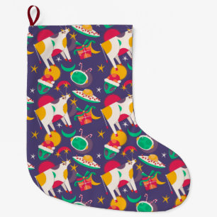 Alien Abduction Large Christmas Stocking