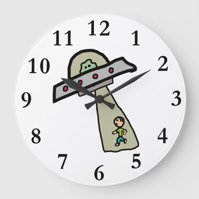 Alien Abduction Large Clock (Front)
