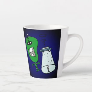 alien abduction latte mug