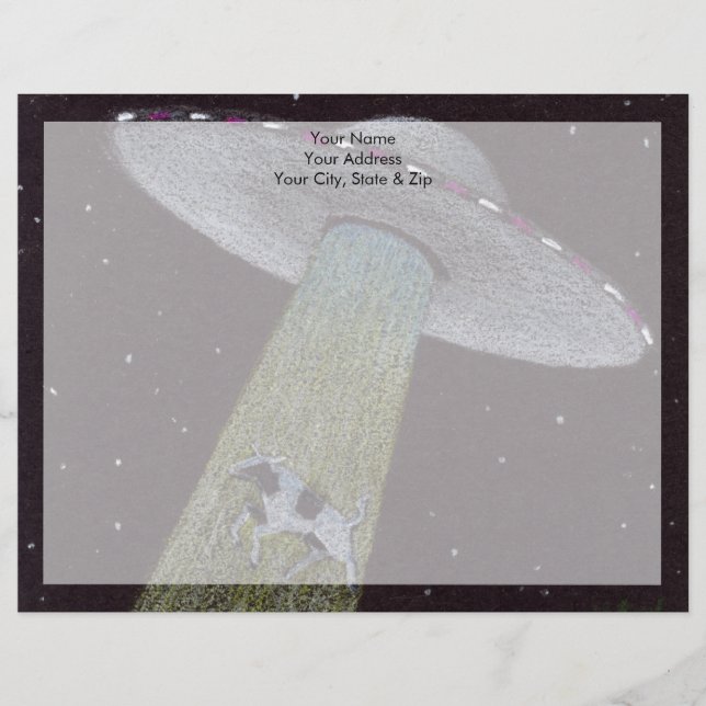 Alien Abduction Letterhead Design (Front)