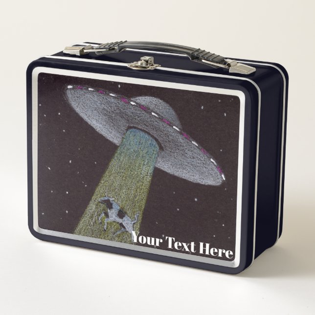 Alien Abduction Metal Lunch Box (Front)