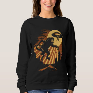 Alien Abduction Monkey Ape UFO Spaceship Extraterr Sweatshirt
