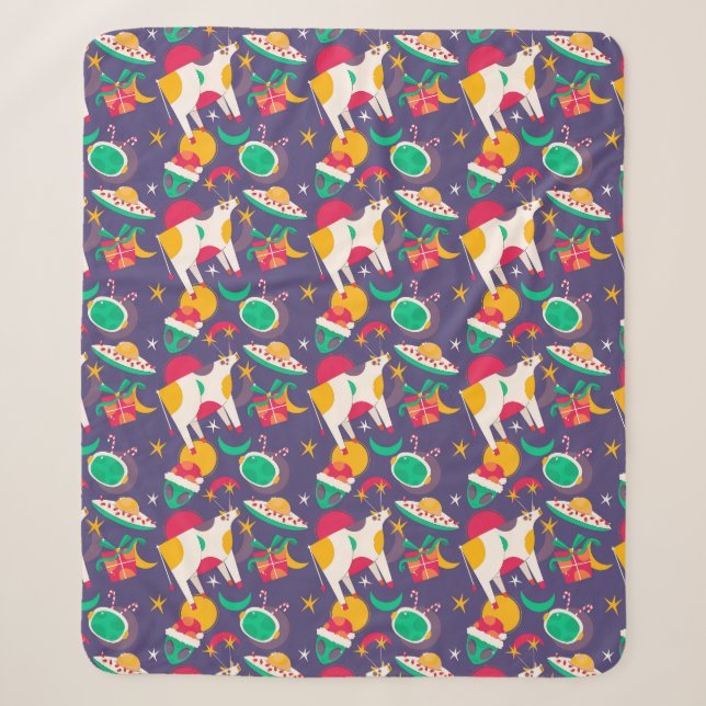 Alien Abduction Sherpa Blanket (Front)
