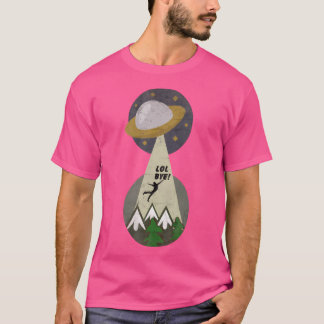 Alien Abduction Spaceship Funny Distressed Design  T-Shirt