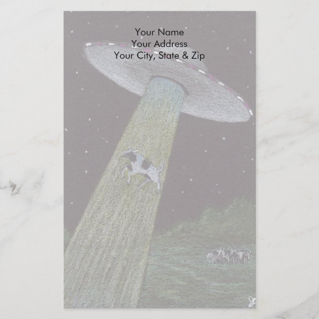 Alien Abduction Stationery (Front)