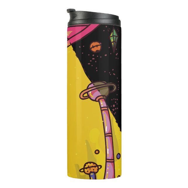 Alien Abduction Thermal Tumbler (Rotated Right)
