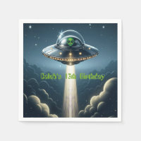 Alien Abduction UFO Blue Clouds Birthday Party