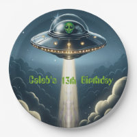 Alien Abduction UFO Blue Clouds Birthday Party