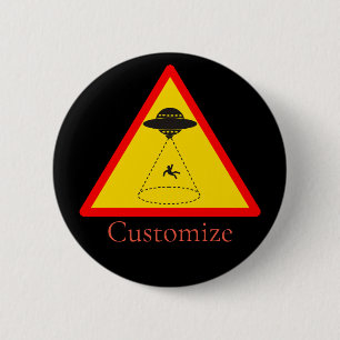 Alien Abduction UFO Thunder_Cove 6 Cm Round Badge