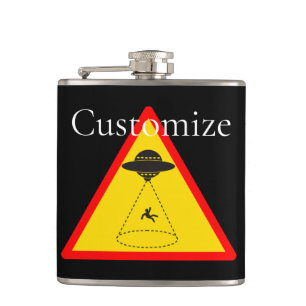 Alien Abduction UFO Thunder_Cove Hip Flask