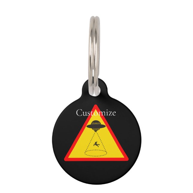 Alien Abduction UFO Thunder_Cove Pet Tag (Front)