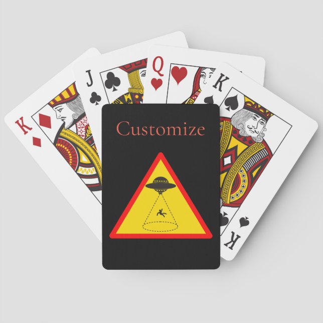 Alien Abduction UFO Thunder_Cove Playing Cards (Back)