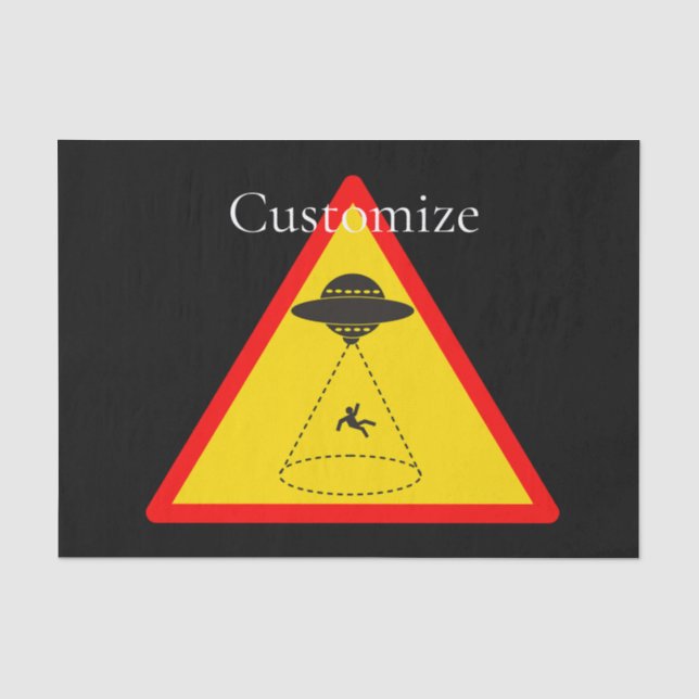 Alien Abduction UFO Thunder_Cove Tissue Paper (Front)