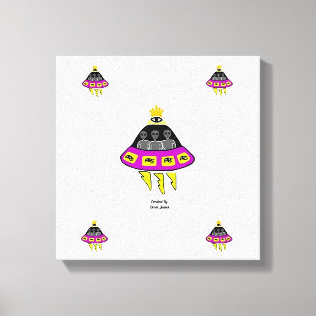 Alien Abduction Wrapped Canvas (Front)