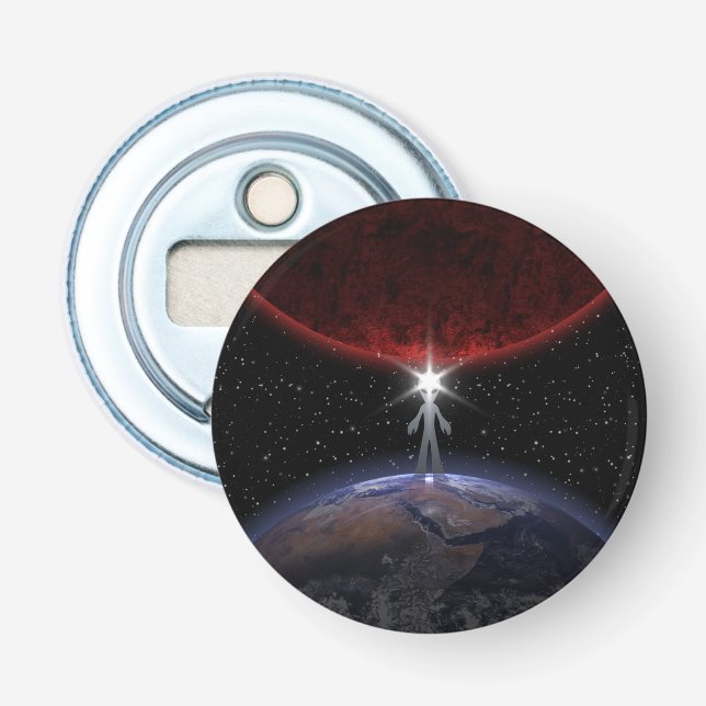 Alien Among The Planets Bottle Opener (Front)