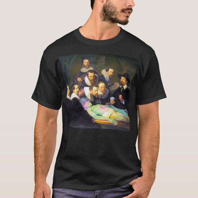 Alien Anatomy Lesson Stylish Modern Painting Mens T-Shirt (Front)