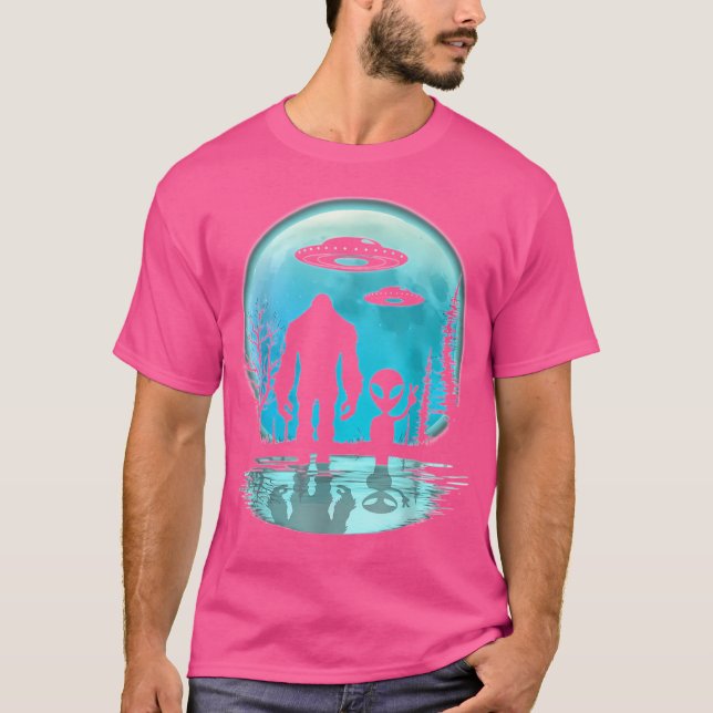 Alien And Bigfoot T-Shirt (Front)