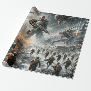 alien and call of duty gift wraps wrapping paper