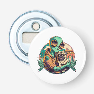 Alien and Pug Bottle Opener