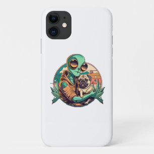 Alien and Pug Case-Mate iPhone Case