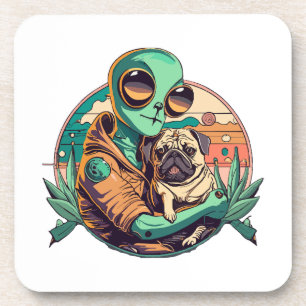 Alien and Pug Coaster