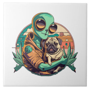 Alien and Pug Tile