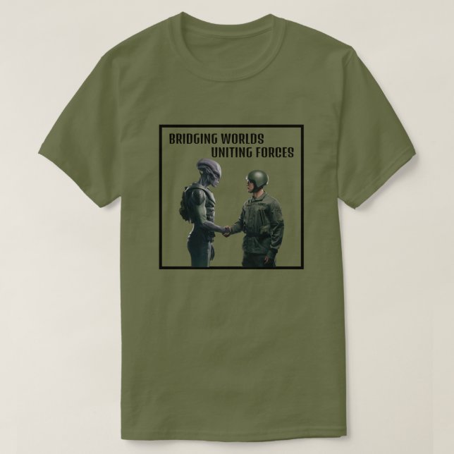 Alien and Soldier T-Shirt (Design Front)