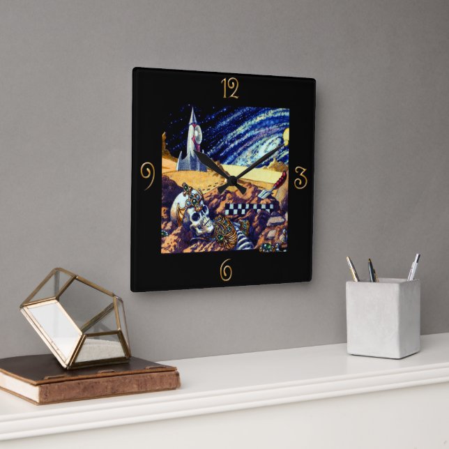 Alien Archaeology Square Wall Clock (Office)