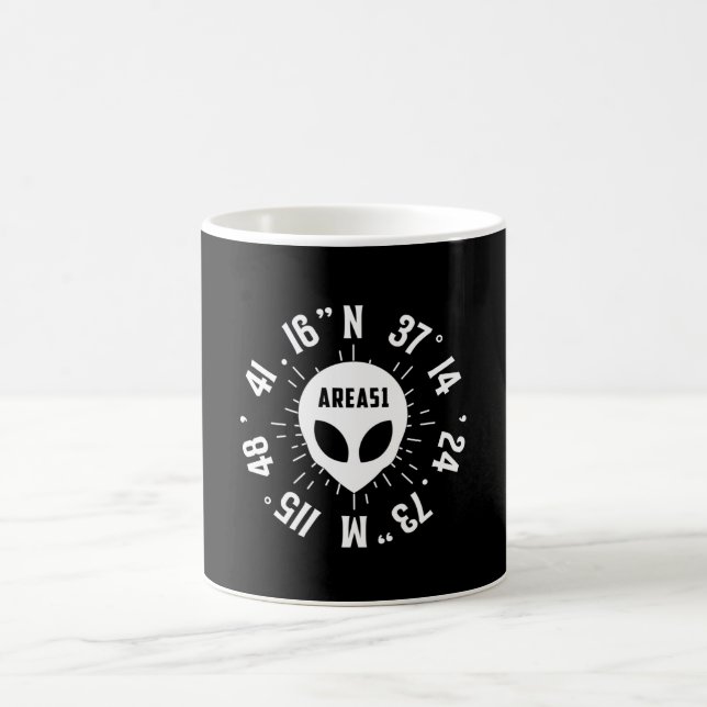 Alien Area 51 Head Ufo Aliens Space Funny Gift Coffee Mug (Center)