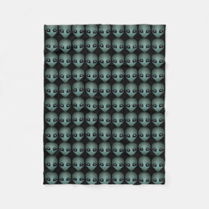 Alien Art Blanket E.T. Alien Grey Blankets & Decor