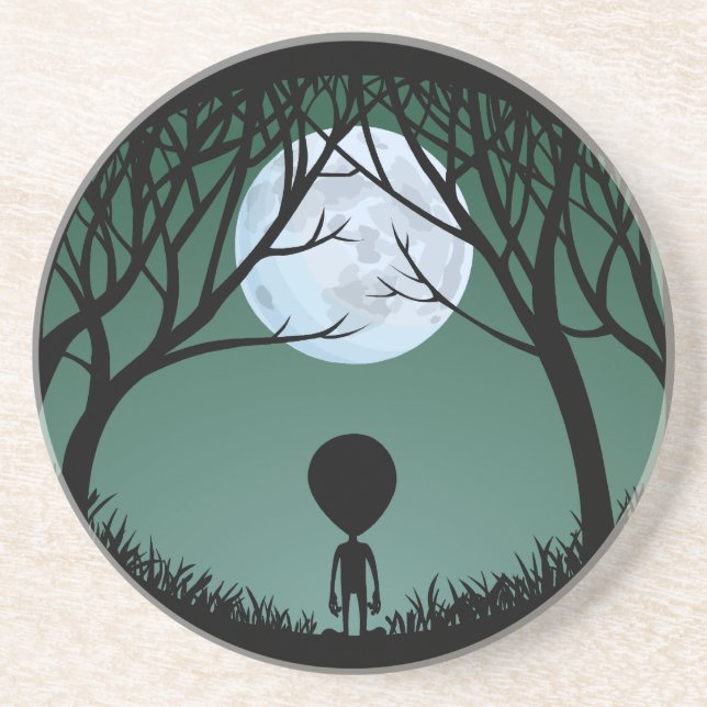 Alien Art Coasters Extraterrestrial Gifts & Decor (Front)
