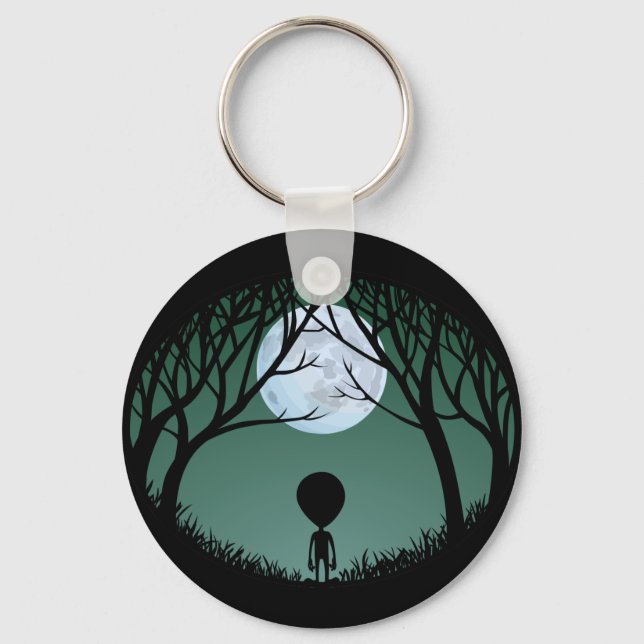 Alien Art Key Chain Extraterrestrial Gifts & Decor (Front)