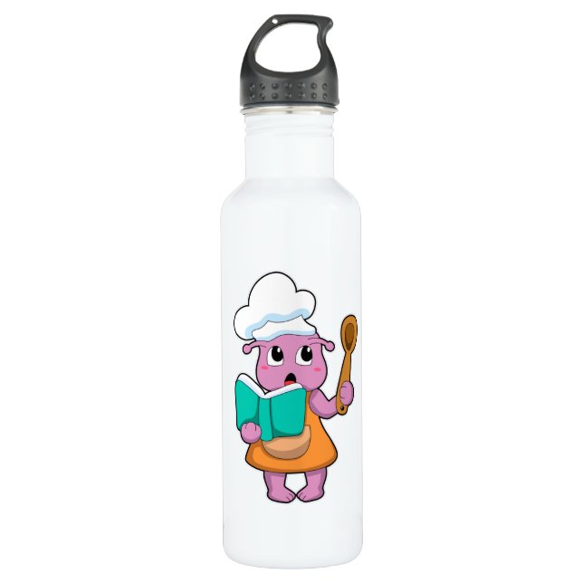Alien as Cook with Cookbook 710 Ml Water Bottle (Front)