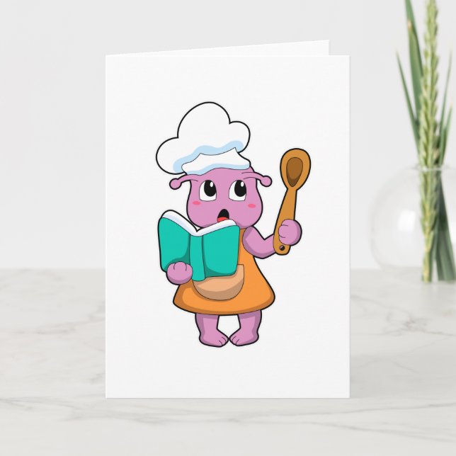 Alien as Cook with Cookbook Card (Front)