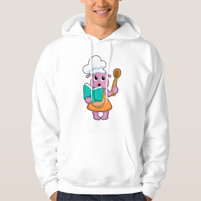 Alien as Cook with Cookbook Hoodie (Front)