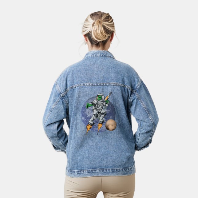 alien astronaut denim jacket (Model)